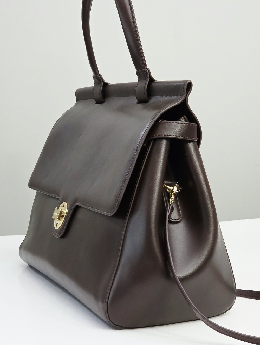 JEMMA EMMA TRAVELER 39 LAPTOP WORK BAG - MAHOGANY BROWN - Picture 3 of 10